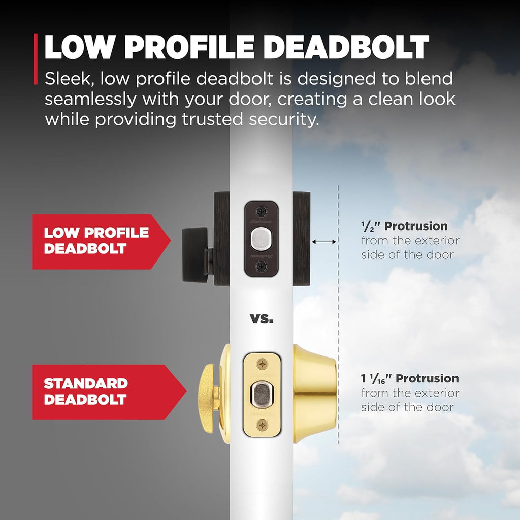 San Clemente Front Door Lock Handle and Deadbolt Set, Entry Handleset Exterior with Interior Reversible Lever - Door Handleset
