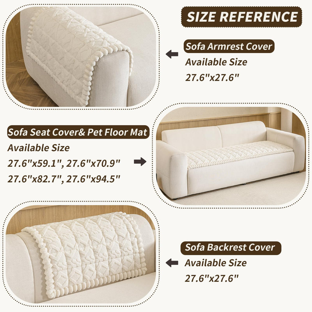27.6"x27.6" Couch Cover for Dogs, Washable Sofa Protector for Pets