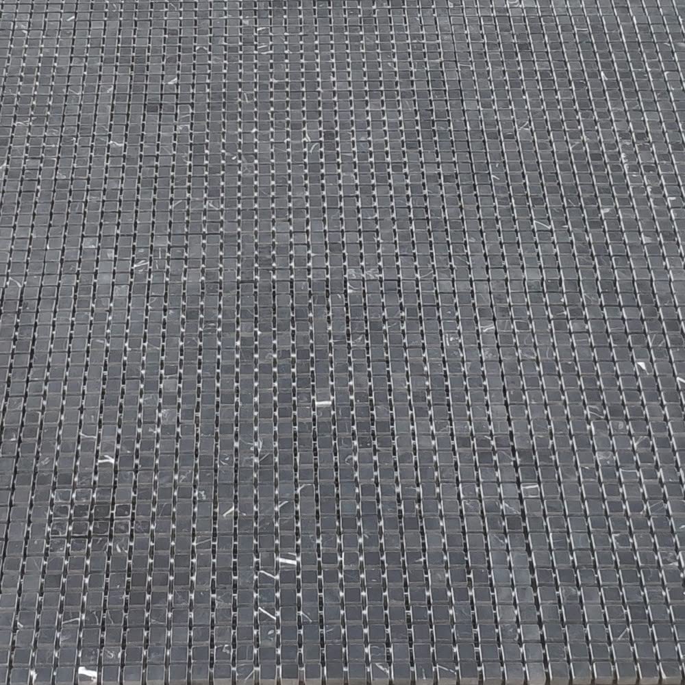 Nero Marquina Black Marble 3/8x3/8 Square Mosaic Tile Honed Kitchen Bath Wall Floor Backsplash Shower (1 Sheet)