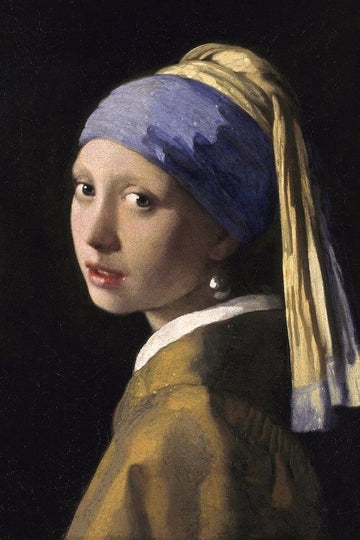 Laminated Girl With The Pearl Earring Poster Painting Johannes Vermeer Female Turban Woman Poster Dry Erase Wall Art