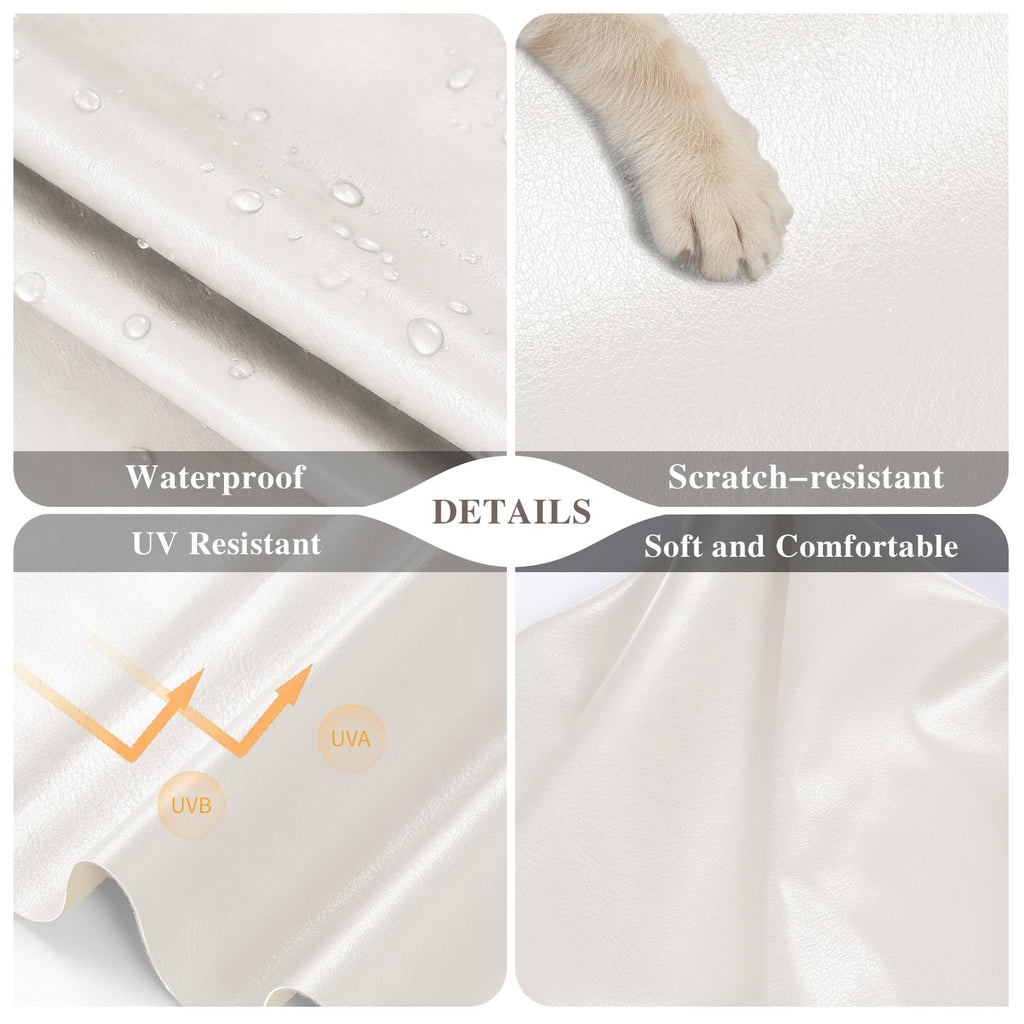 Faux Leather Fabric, Upholstery Fabric 55" x 180", 1.05mm Thick Soft Durable Synthetic Material for Sofa Chairs Bags