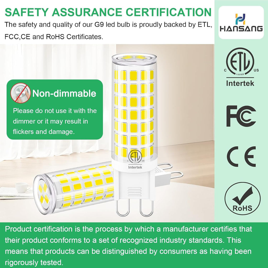 G9 LED Bulb 6W, 60W Halogen Equivalent 4000K Natural White