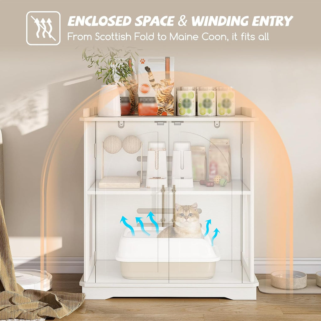 Cat Litter Box Enclosure Furniture, Hidden Litter Box Furniture