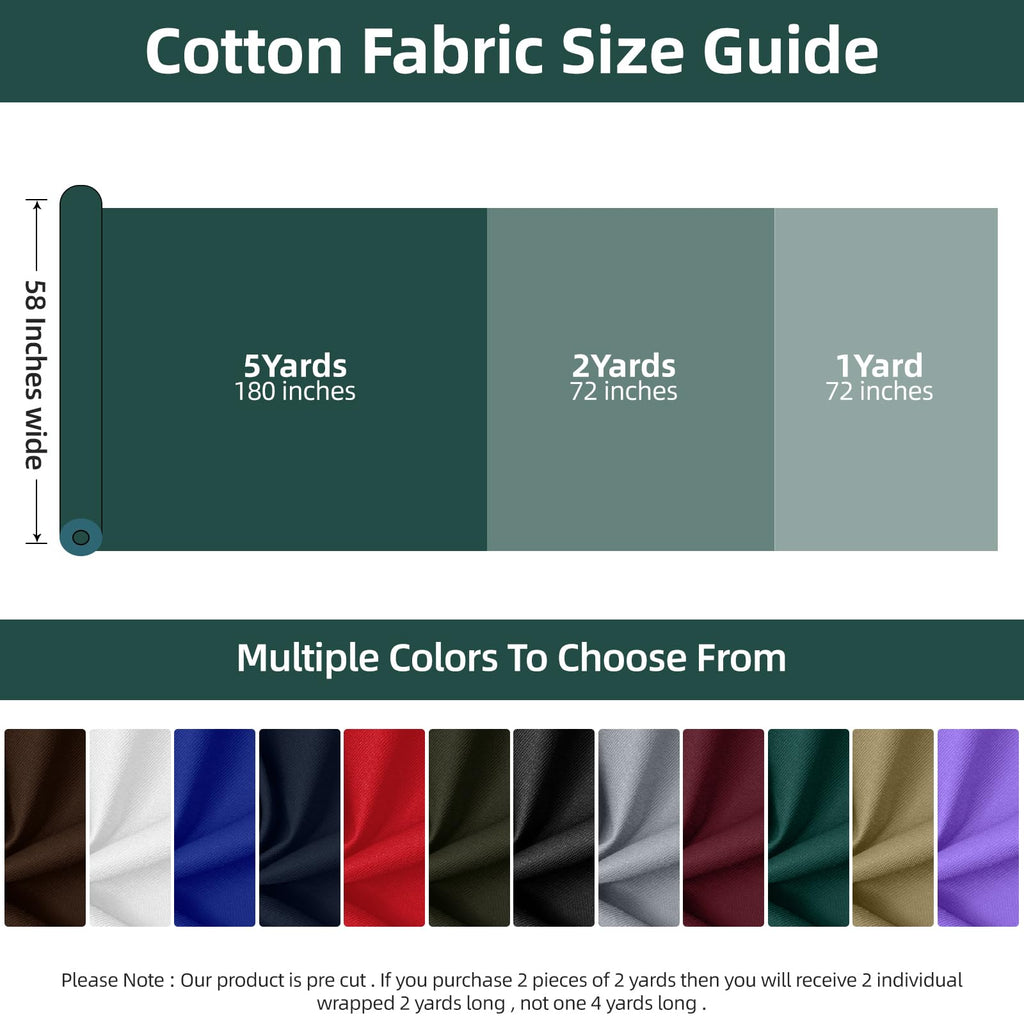 58"W Poly Cotton Twill Fabric - 65% Polyester 35% Cotton - Sold by The Yard - for Pants, Jackets, Skirts, Upholstery
