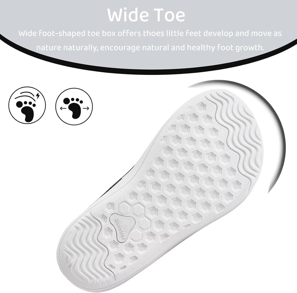 Toddler Little Kid Wide Barefoot Shoes Boys Girls Minimalist Slip On Sneakers Canvas Walking Shoes Fit Naturally Zero