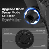 High Pressure Rain Shower Head with Handheld Spray Combo: Detachable Dual Shower Head with 10 Sprays Modes