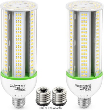 50W LED Corn Cob Light Bulb, 500W Equivalent, 5000K Daylight, E26/E39 Base, 7000 Lumens - Replace 175W MH/CFL