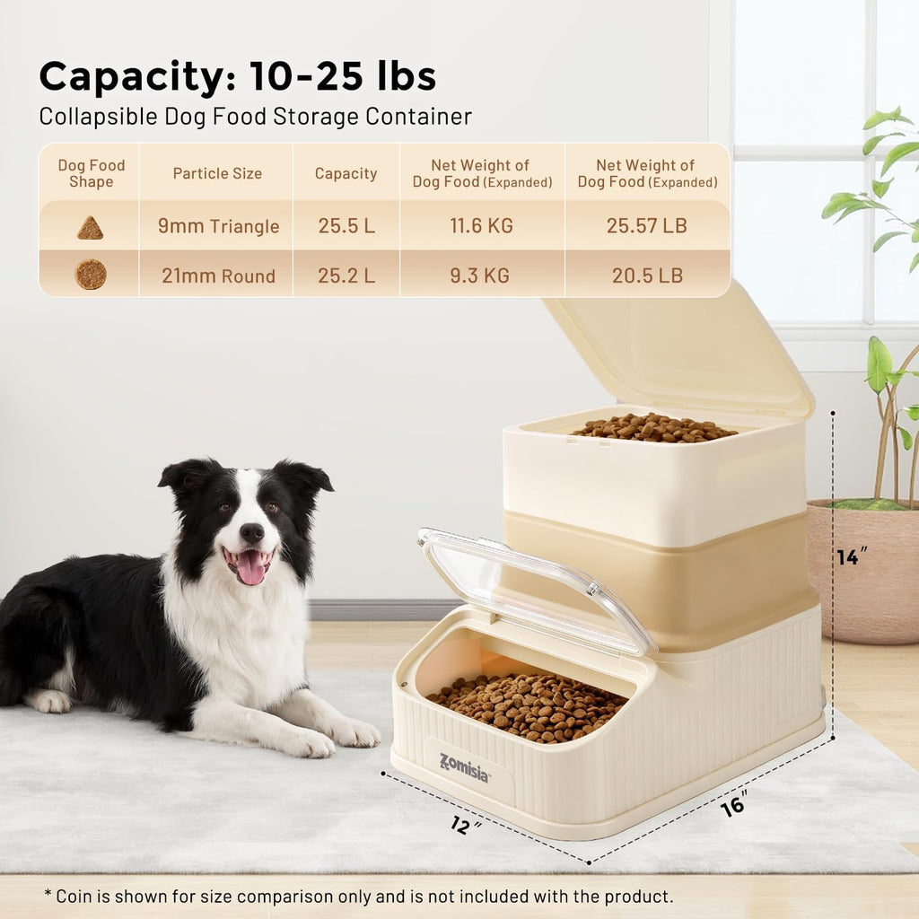20-30lbs First-in, First-out Collapsible Dog Food Storage Container