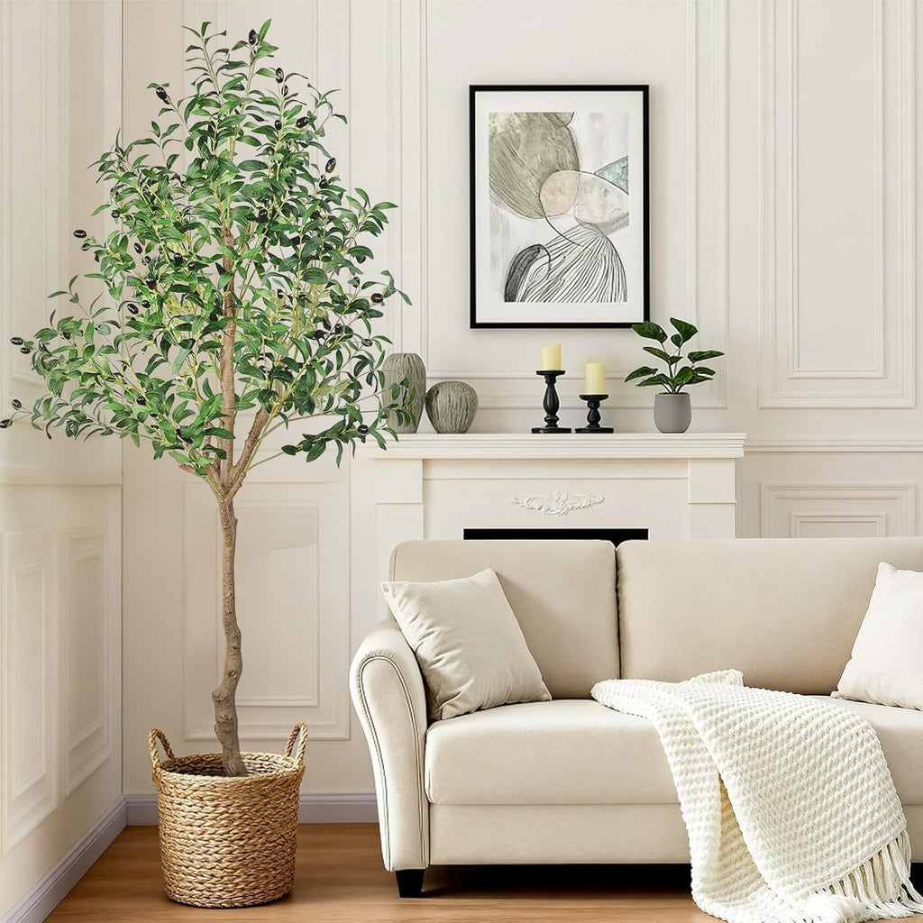 6ft Artificial Olive Trees Indoor Large Faux Olive Tree with Pot