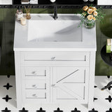 30'' Bathroom Vanity with Single Sink Combo, Freestanding Modern Bathroom Sink Cabinet