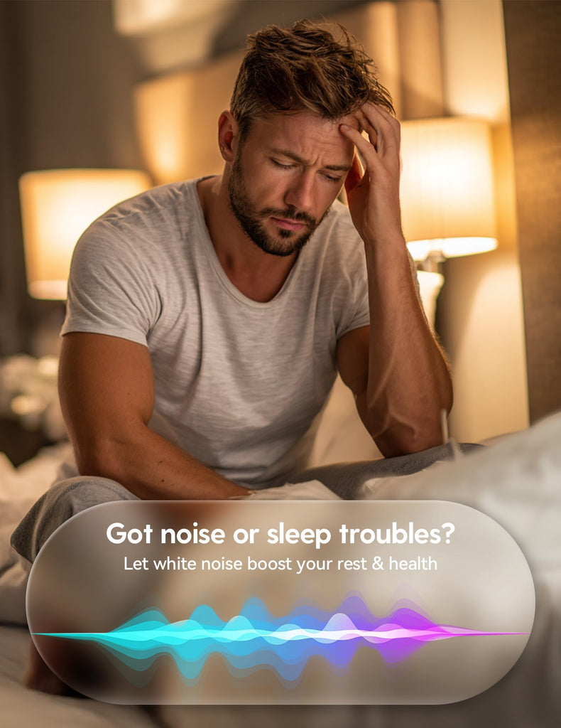 White Noise Sound Machine (Pocket Mini Pro) | 1000mAh Large Battery, 25 Non-looping Sounds for Adults, Kids & Babies