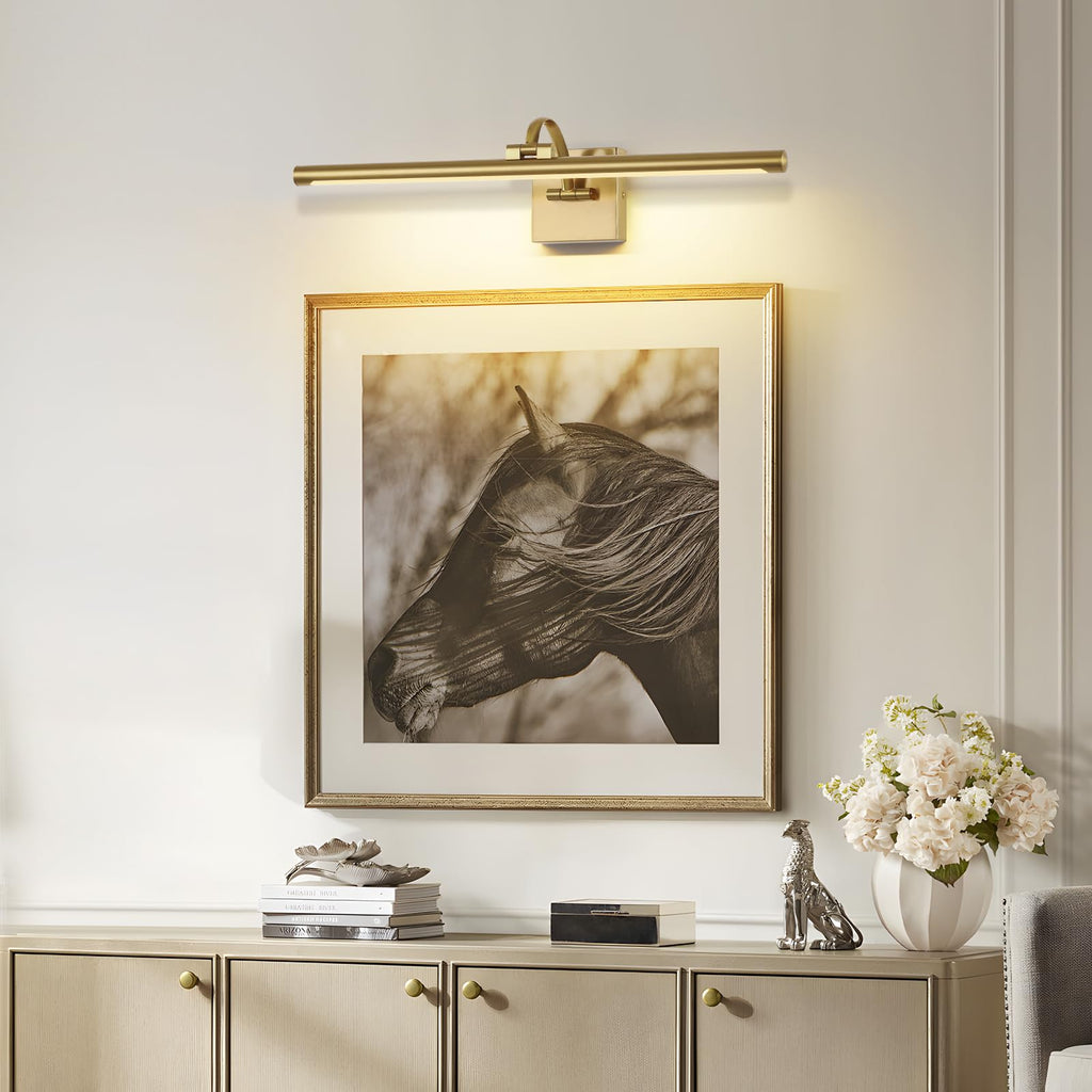 Brass Picture Lights for wall Hardwired LED Picture Frame Light Dimmable Painting Lights for Wall Portrait Artwork