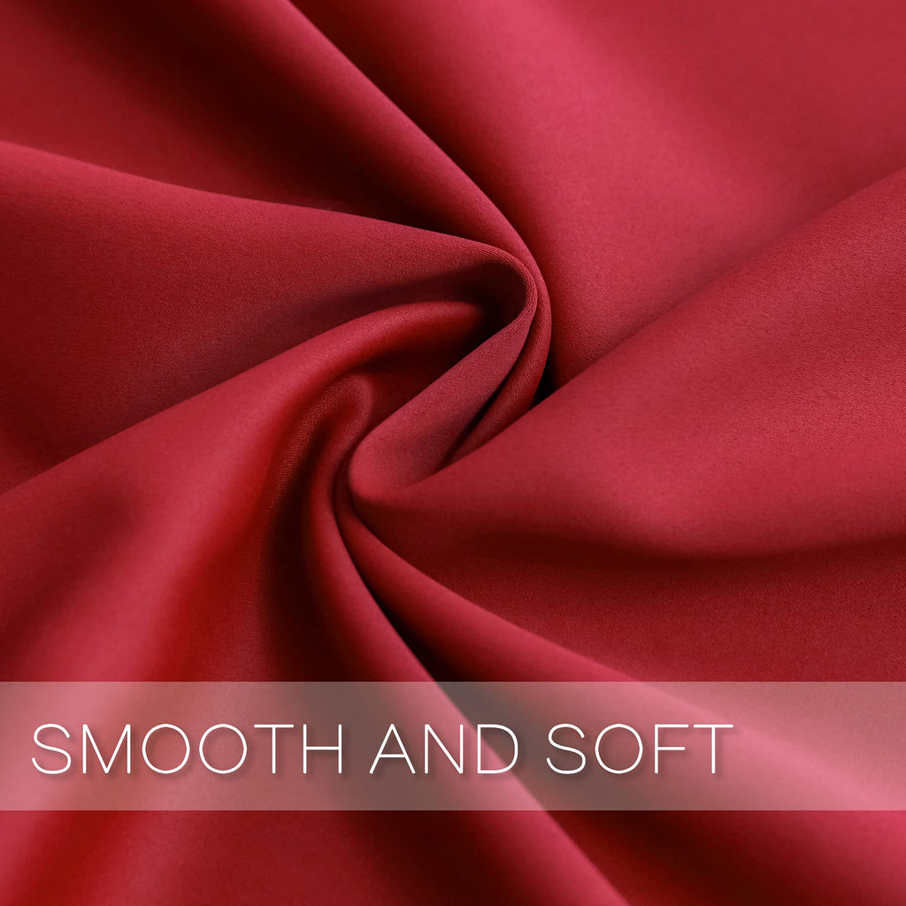Solid Grommet Top Blackout Curtain Valance - Window Treatment Short Straight Drape Valance Set of 2 Panels (52 X 18