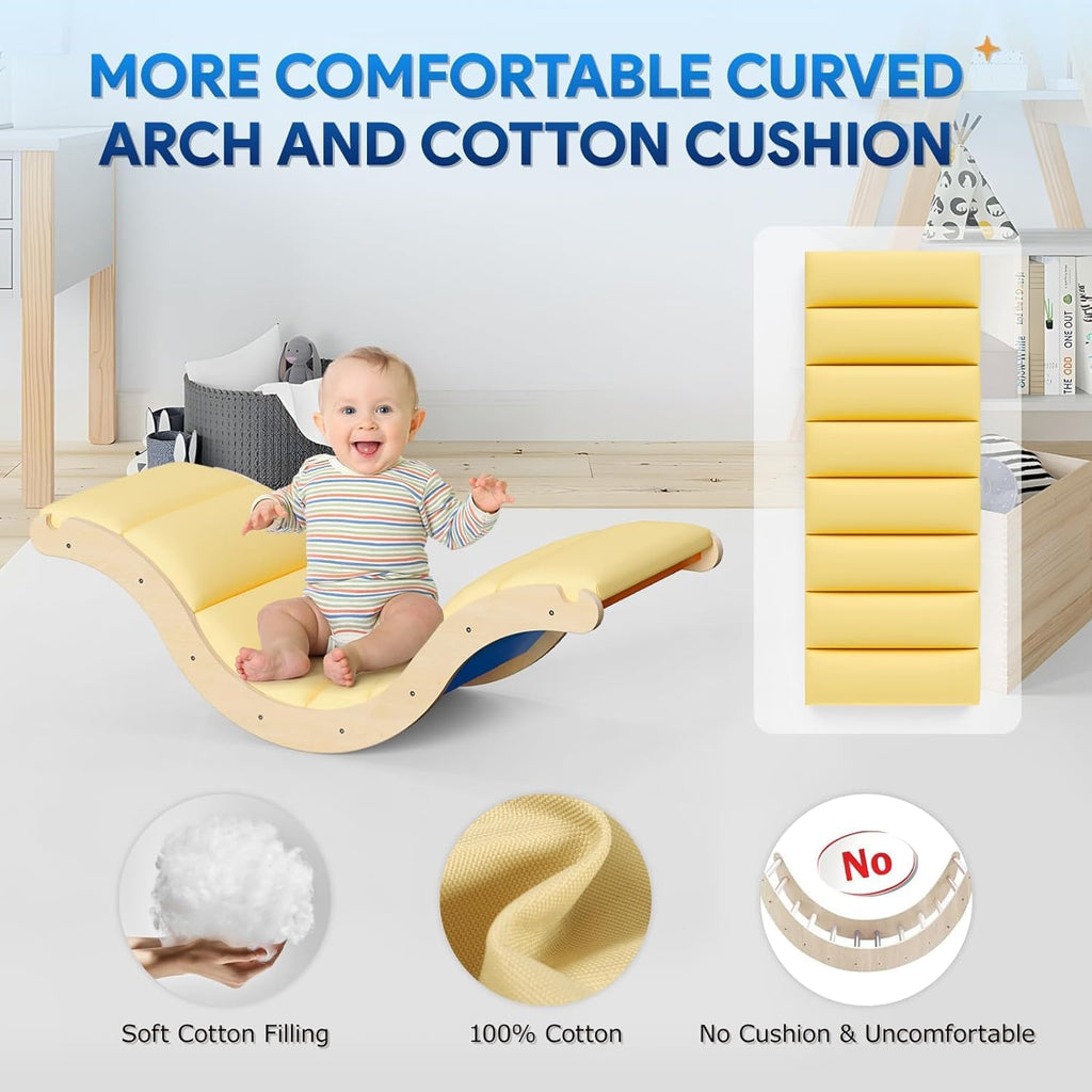 Triangle Set with Cushion, in-1 Kids Climbing Toys for Toddlers 1-3 Inside, Montessori Toddler Climbing Toys