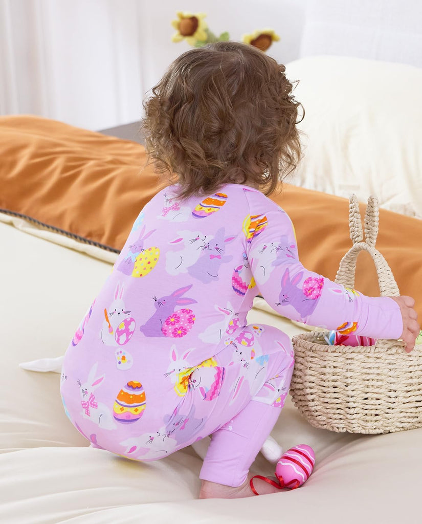 Viscose Derived from Bamboo Baby Footie Pajamas Convertible Sleeper for Baby Girl Zipper Onesie