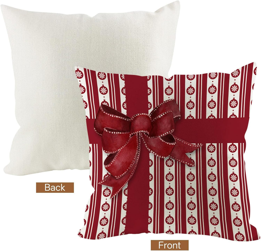 Christmas Throw Pillow Covers 18x18 inch - Set of 4