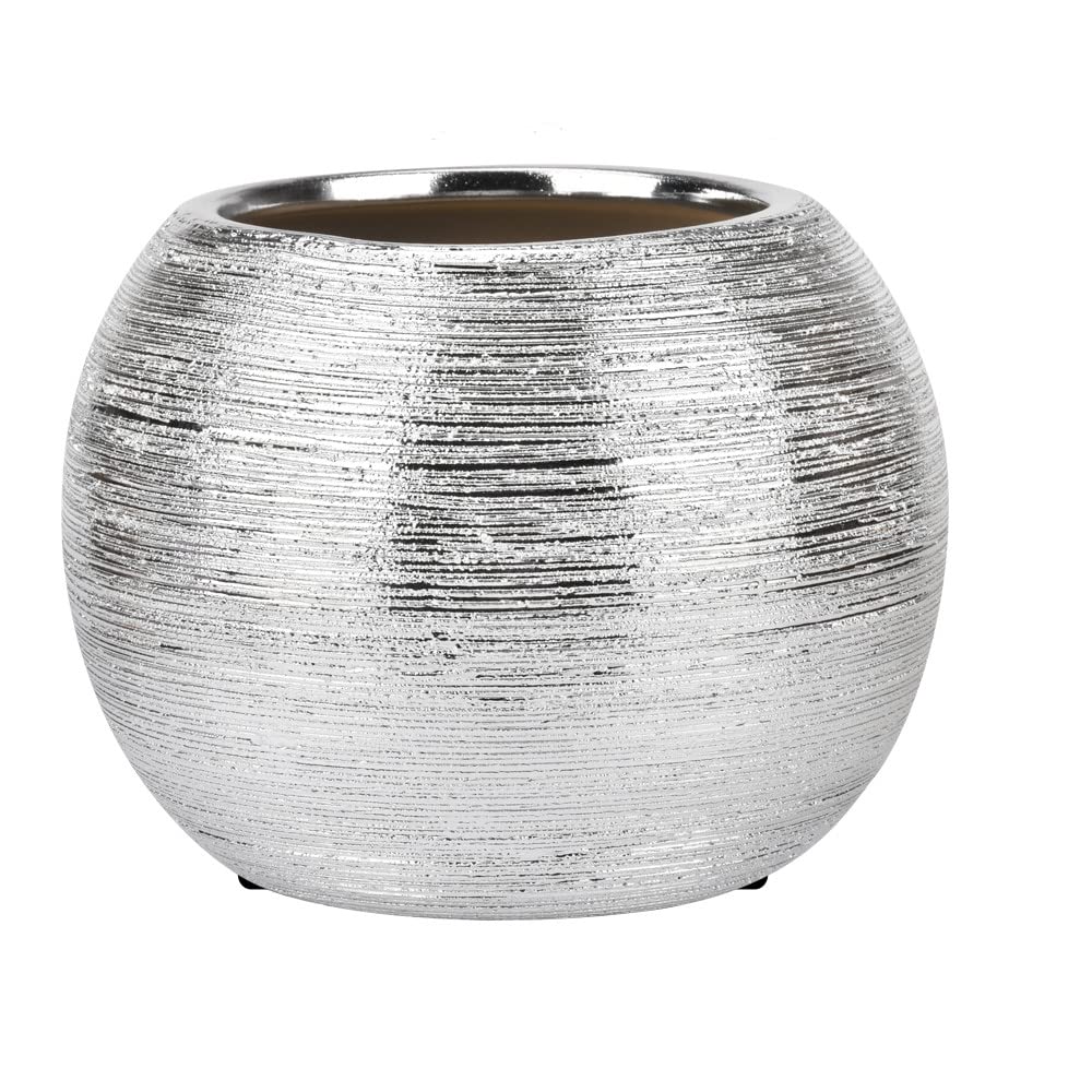 Planter Pot Indoor Decorative Centerpiece Round Flower Vase Metallic Ball Plants Pot Flower Planter Succulent Pots