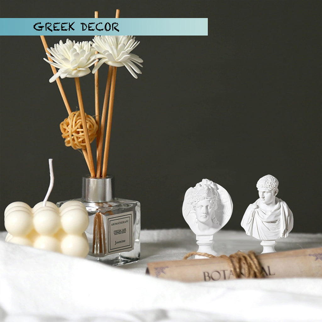 Greek Bust Statue and Sculptures Set of 10 PCS Greek Bust Statue Decor Resin Mini Greek Mythology Figurine Greek God