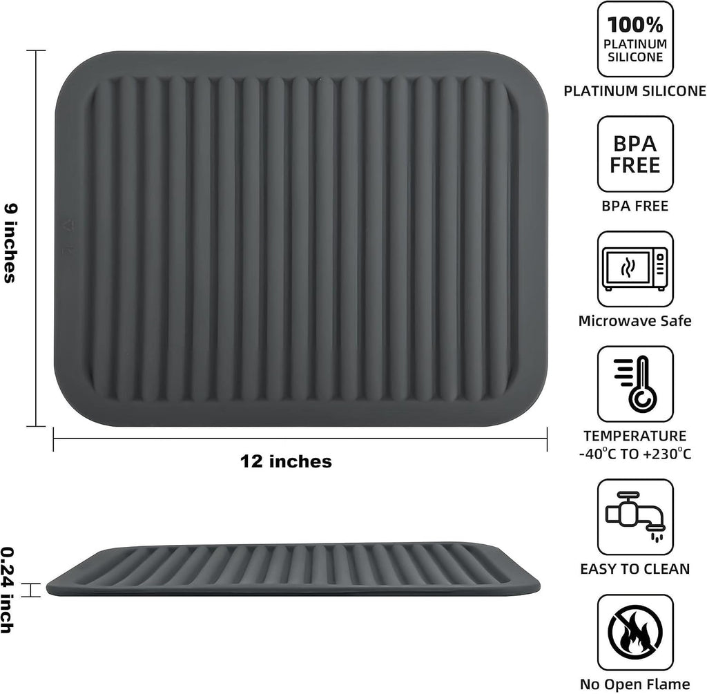 Silicone Trivet Mat for Hot Pots and Pans, Heat Resistant Silicone Mat, Multipurpose Trivets Mats, Flexible Durable