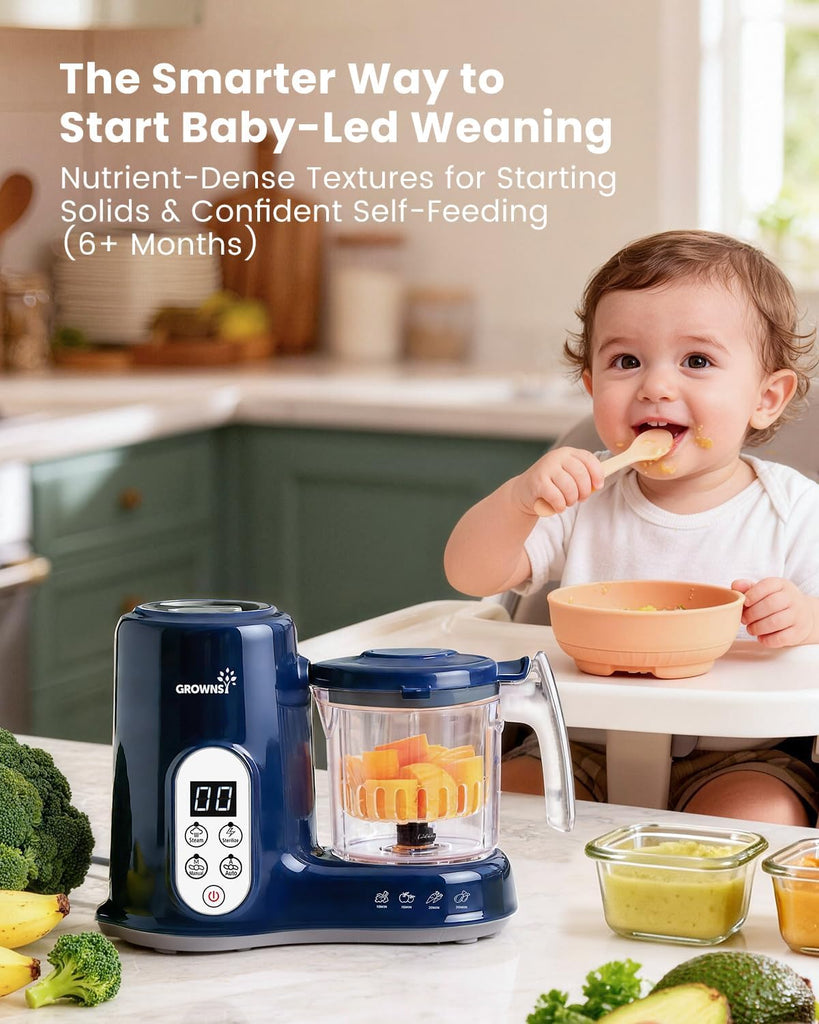 Baby Food Maker, Steam & Blend Baby Food Processor, Dark Blue