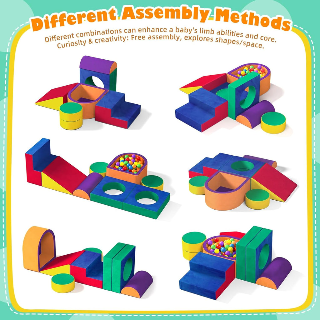 6PC Toddler Climbing Toys Indoor, Foam Climbing Blocks for Toddlers