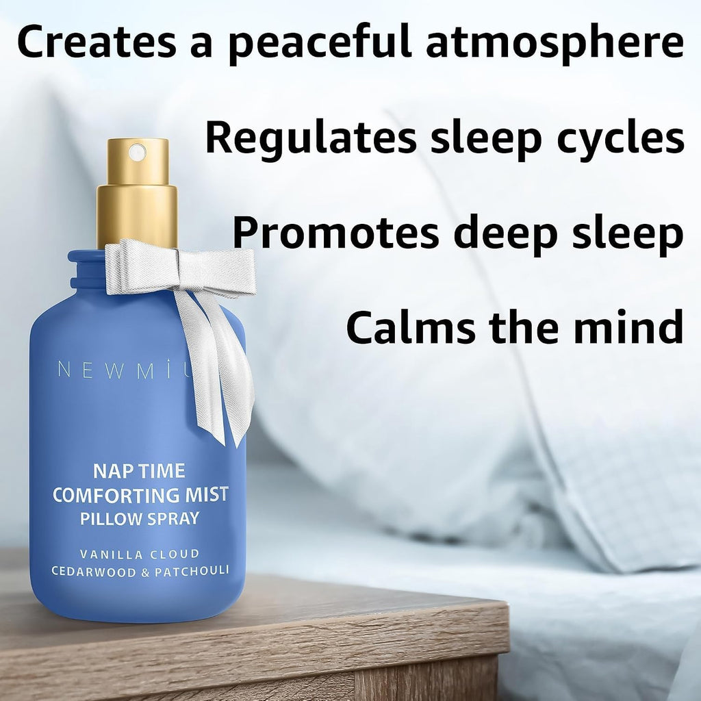 Pillow Spray Calming and Relaxing Pillow Linen Mist Vanilla Cedarwood Essential Oils Stress Relief Aromatherapy Sleep