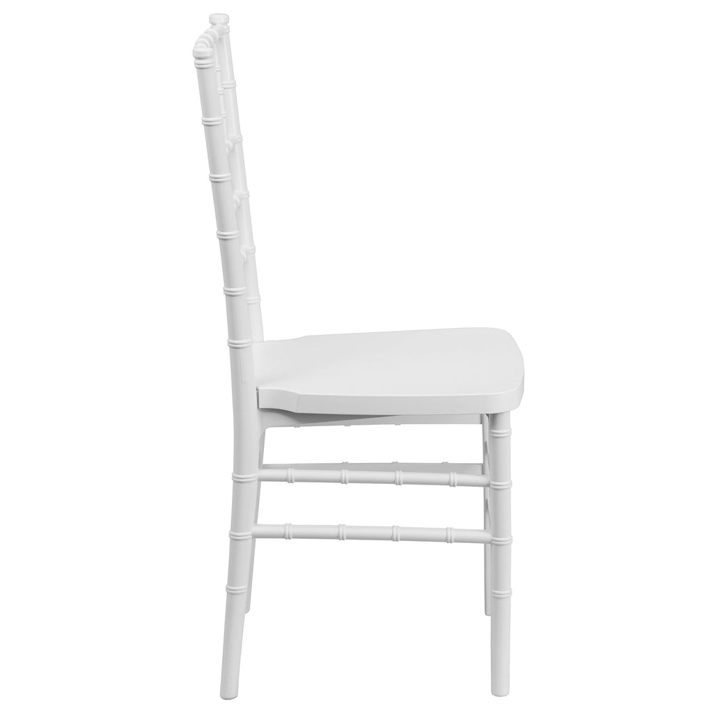 Matte White Resin Ballroom Chair