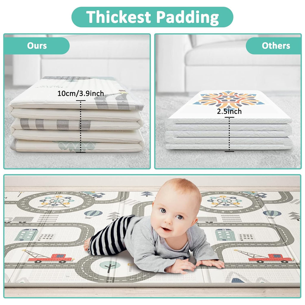 79x59inch Play Mat for Baby - Extra Large, Non-Toxic, Waterproof Playmat for Indoor and Outdoor Use