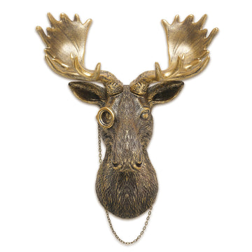 Animal Heads Wall Decoration Resin Animals Sculptures Head Wall Hanging Decor Gold vintage Wall Sculpture Bedroom