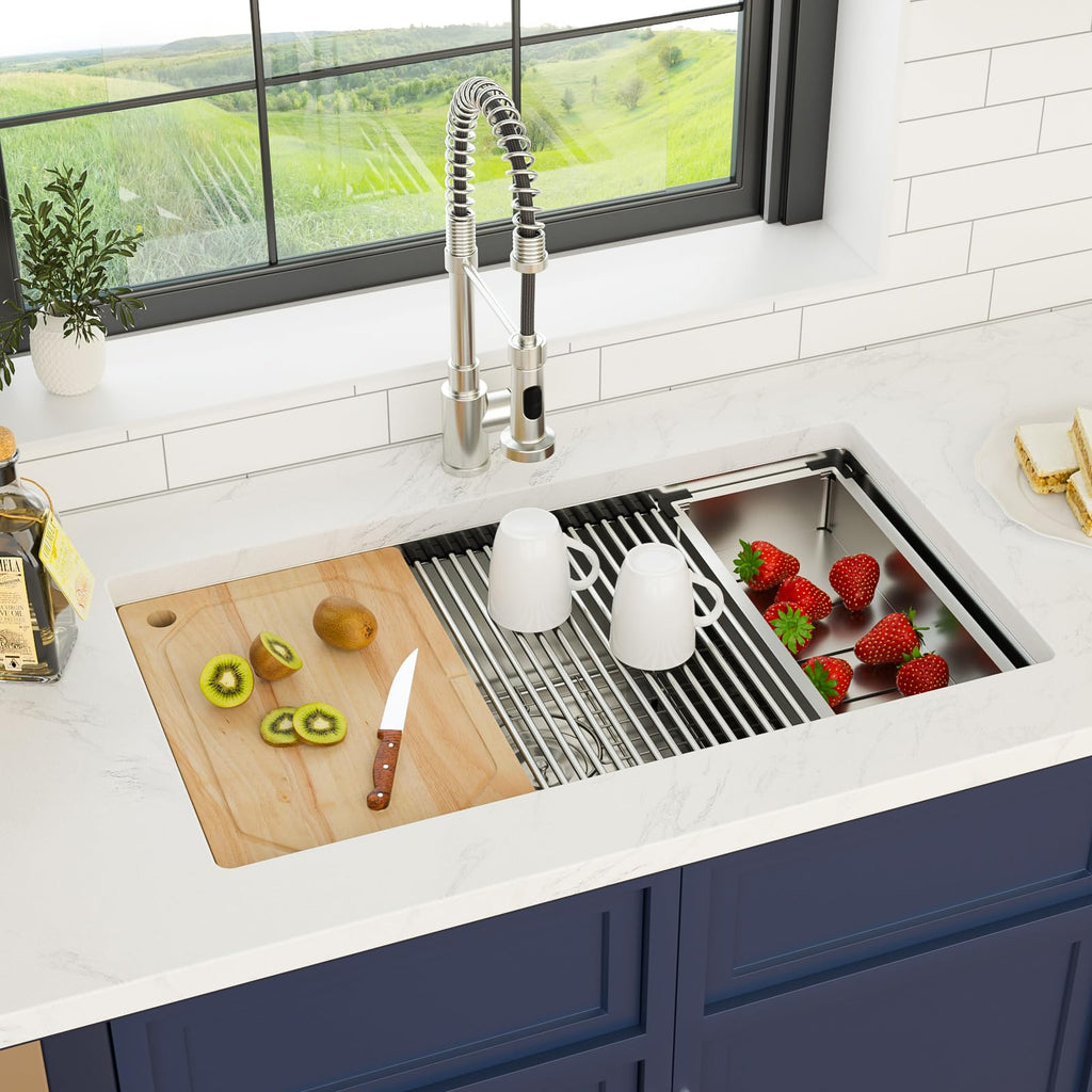 33 Kitchen Sink Undermount 33x19 Inch Undermount Sink Workstation