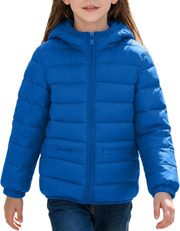 Kids Winter Coat Boys Girls Lightweight Puffer Quilted Jacket with Hood