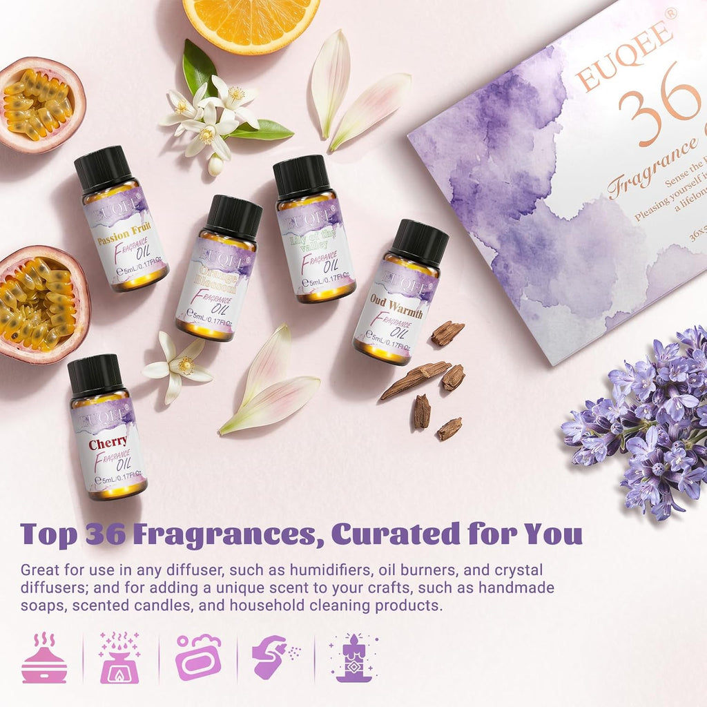 Fragrance Oil Set, Top 36 Scents for Diffuser Candle Making