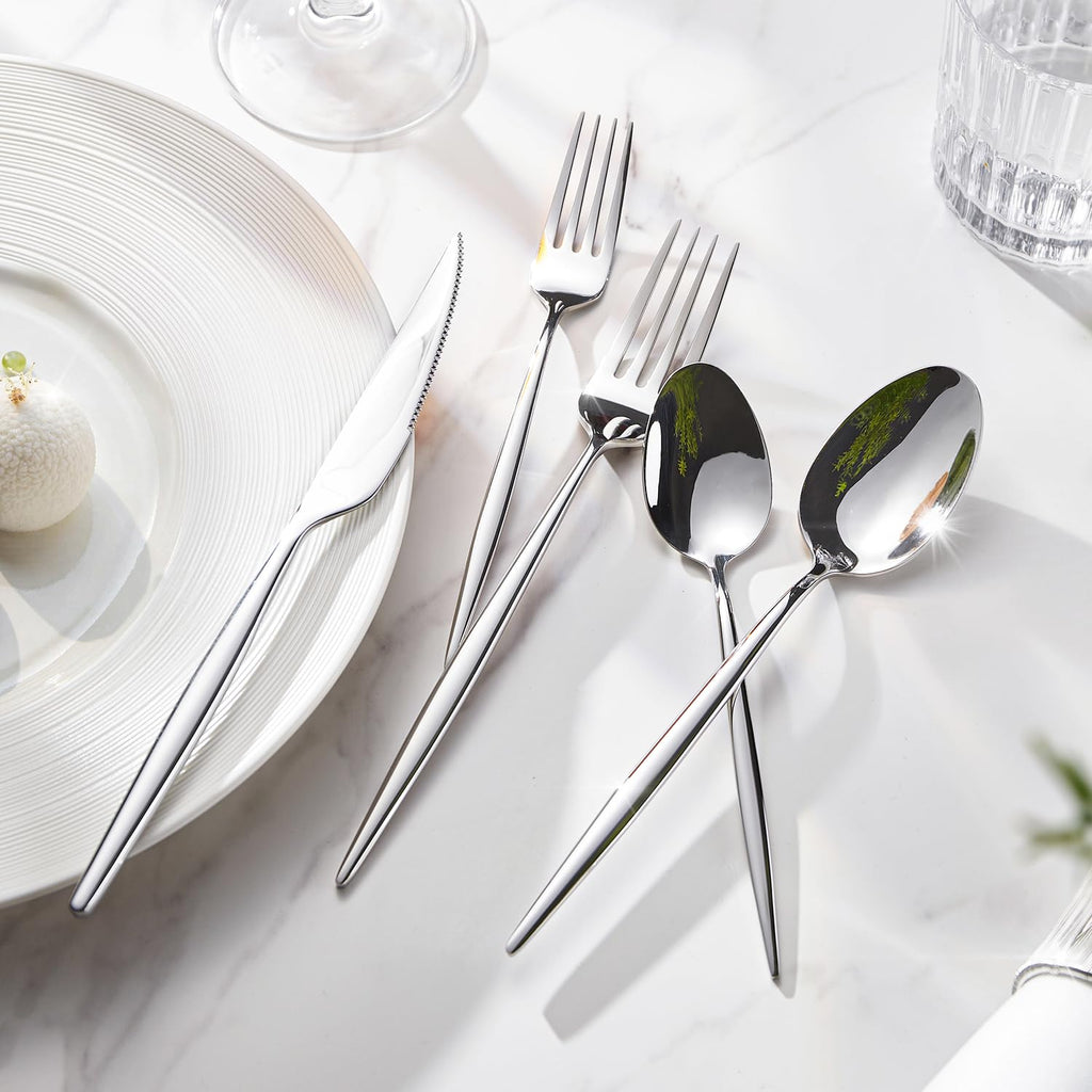18/10 Silverware Set for 8, 40 Piece Stainless Steel Flatware Cutlery Set