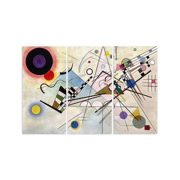 Wassily Kandinsky Composition VIII Canvas Art Wall Art Home Decor - Various Sizes (3 Pieces Large)
