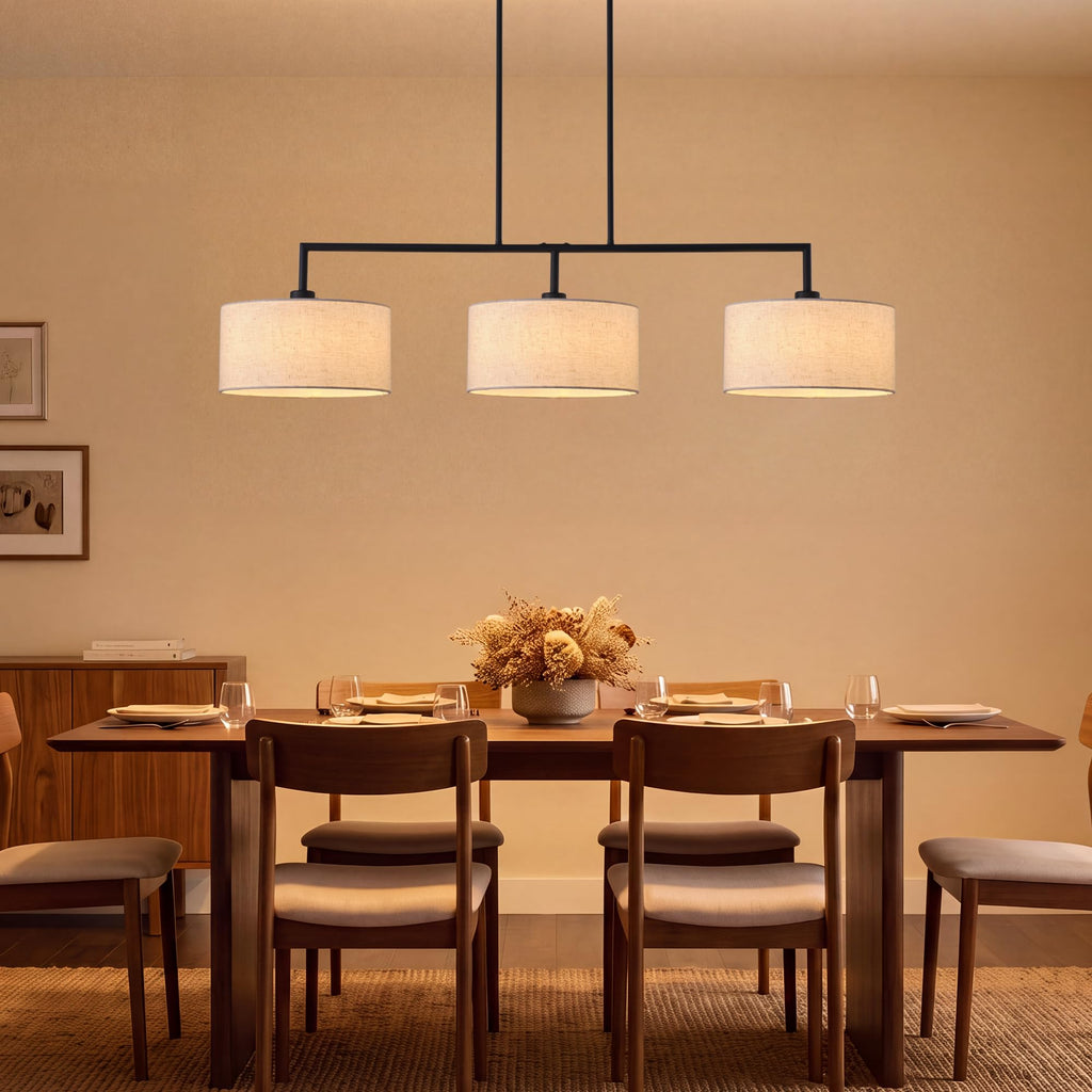 Linear Chandeliers, Black Kitchen Island Lighting 47.24in