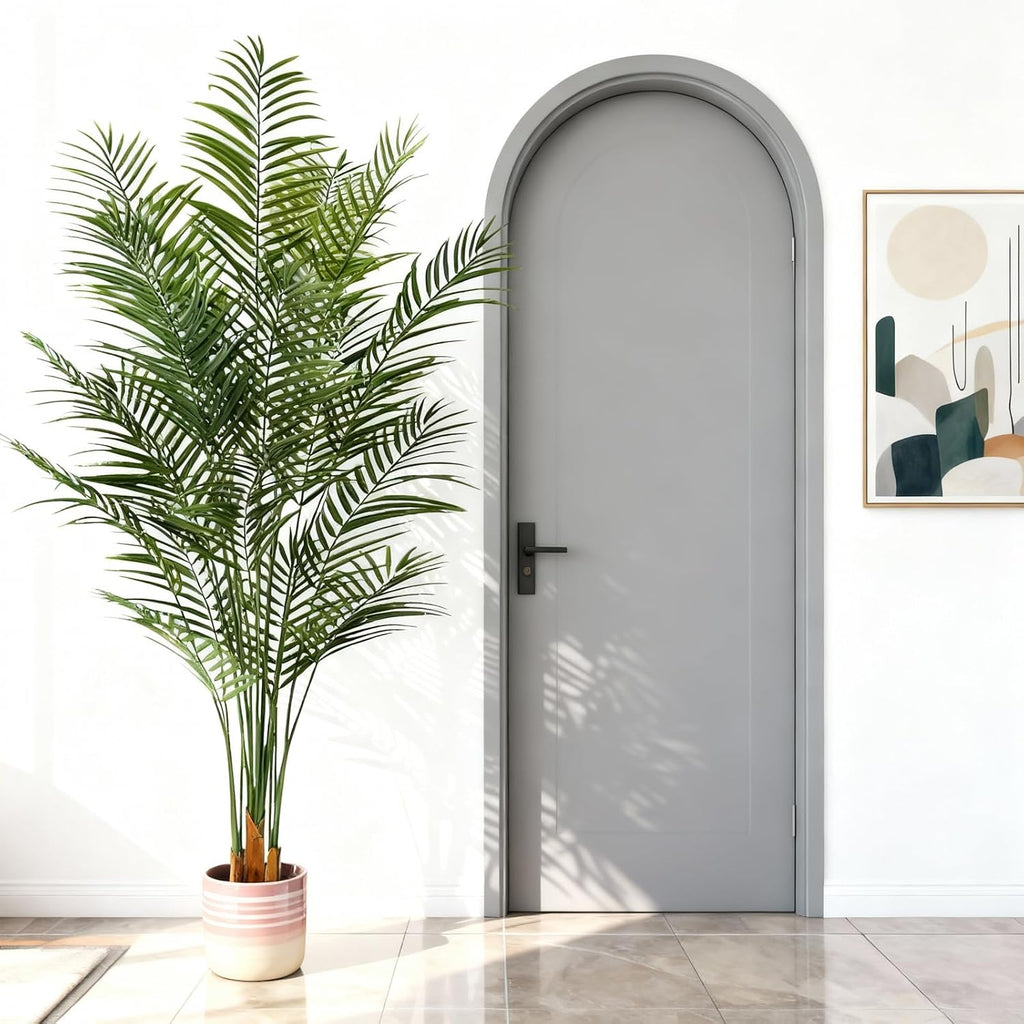 Artificial Palm Tree Indoor 6.5ft, Large Fake Tropical Areca Palm Tree with 18 Trunks, Faux Dypsis Lutescens Floor