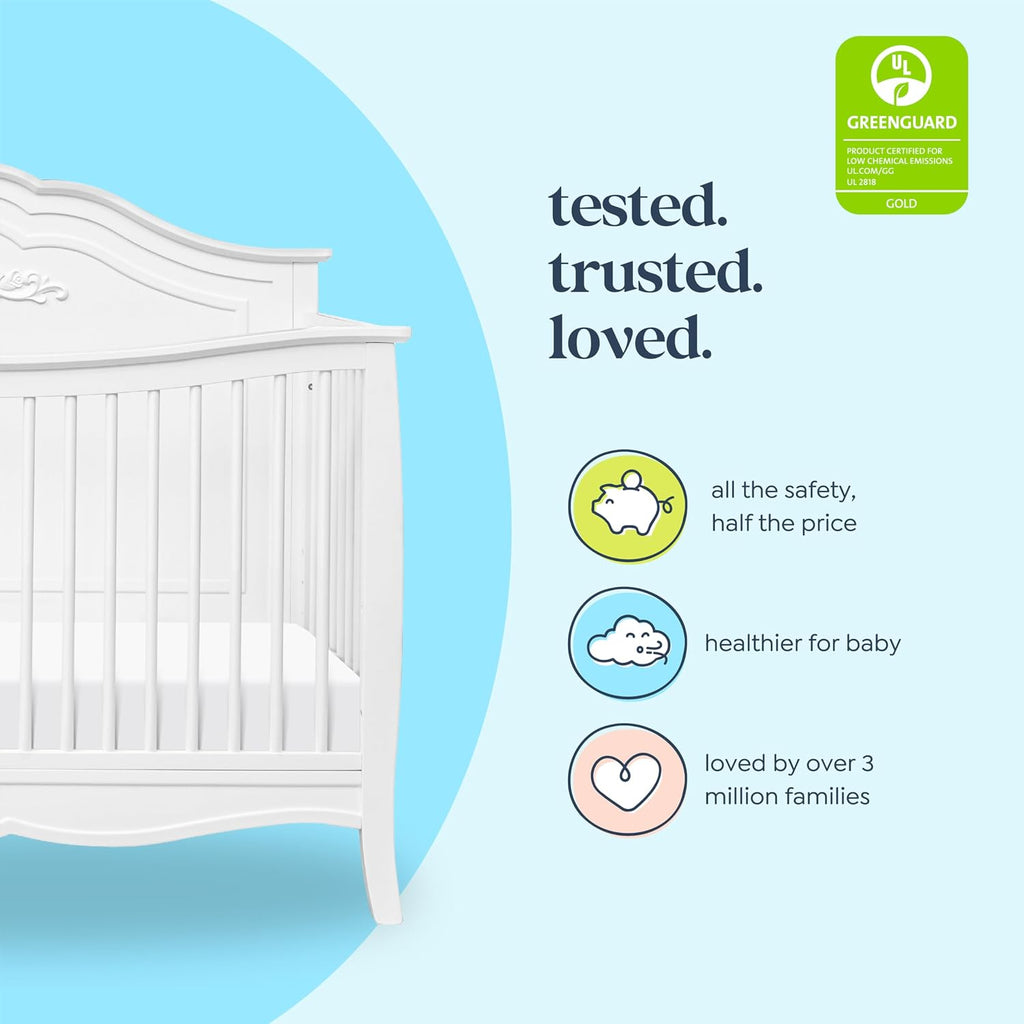 Fiona 4-in-1 Convertible Crib in White, Greenguard Gold Certified