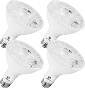 Energetic PAR30 4-Pack Dusk to Dawn LED Outdoor Flood Light Bulb, 11W=75W