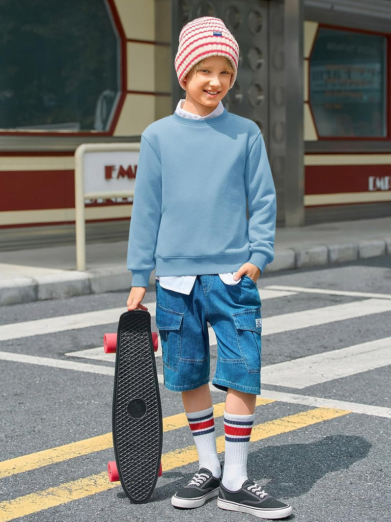 Boys Crewneck Pullover Sweatshirts Kids Youth Long Sleeve Shirt