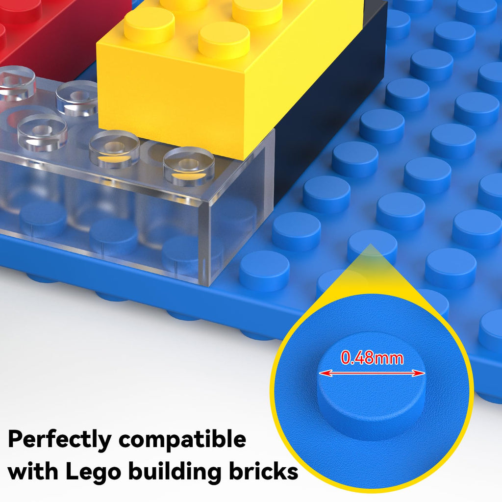8Pack Floating Shelves for Wall Compatible with Lego Bricks, 4Color