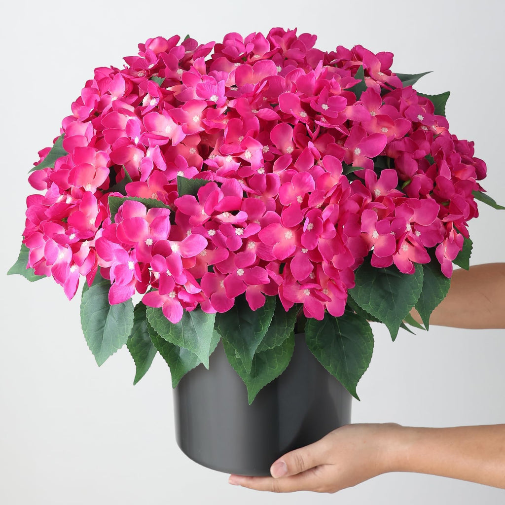 2 Sets Artificial Flower Topiary Ball Trees for Porch (Rose Red)