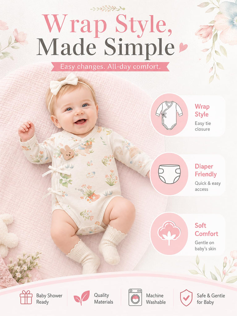Newborn Baby Girl Gift Set, 8-Piece Layette Gift Box