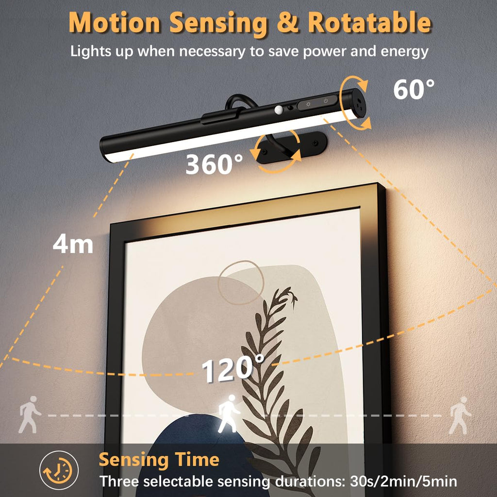 Motion Sensor Battery Operated Wall Sconce,Wireless Picture Lights