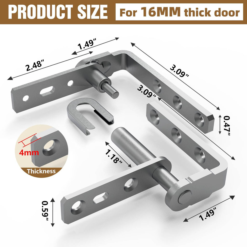 Saloon Door Hinges, Double Action Spring Hinge Self Closing, Heavy Duty Swinging Door Hardware for Cafe Doors, Two
