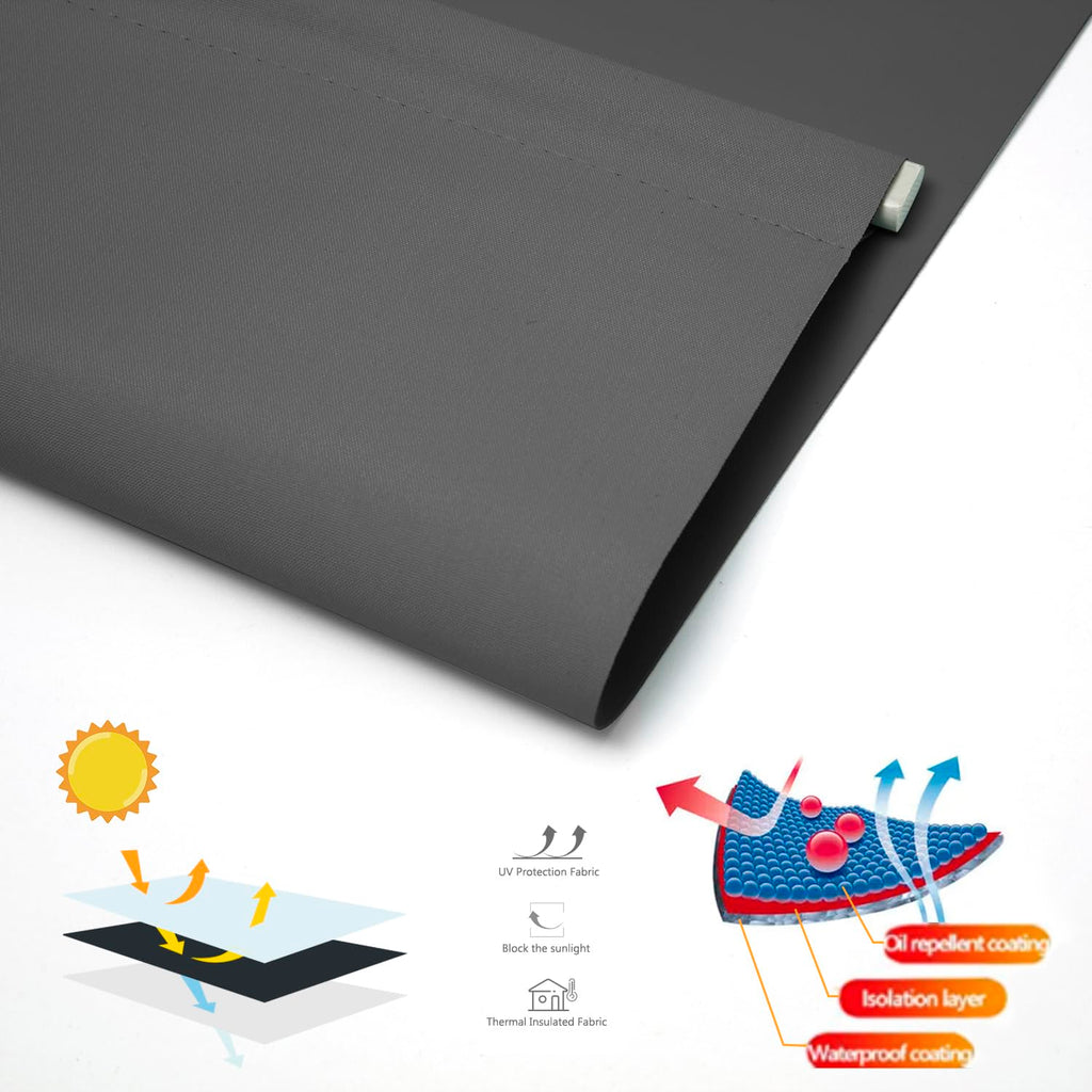 Blackout Roller Shades for Window Charcoal Gray