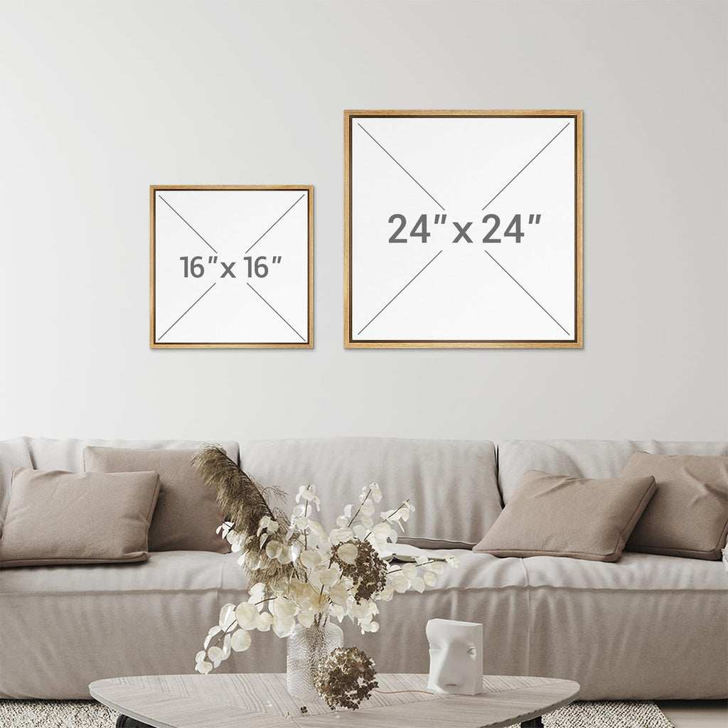 Framed Canvas Print Wall Art Set Neutral Toned Mountain Landscape Abstract Earthy Illustrations Modern Art Minimal