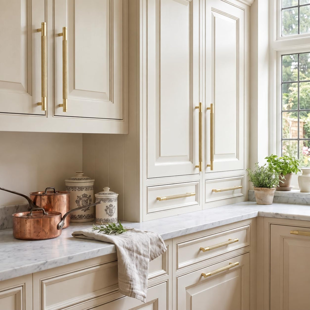 15 Inch(381mm) Drawer Appliance Handles Knurled Gold Cabinet Pulls Drawer Pulls Kitchen Hardware Kitchen