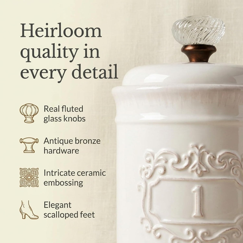 Kitchen Canister (), White - Set of 3