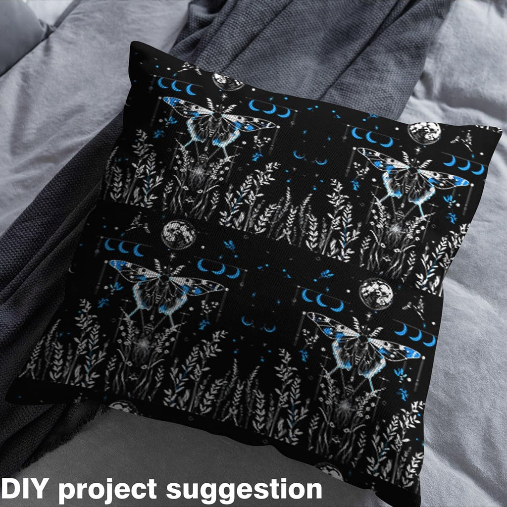 Goth Moth Fabric By The Yard Boys Girls Decorative Soft