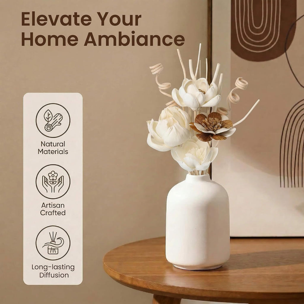 Reed Diffuser Sticks Natural Paper Flower Decor - Set of 12